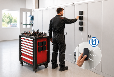 MAG120/35: Magnetischer Gummiklotz für mehr Ordnung in der Werkstatt