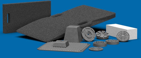 Rubber pad for vehicle lifts – universal use