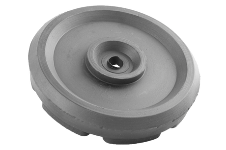 Rubber pad suitable for OMCN lifting platforms, diameter 143 mm.