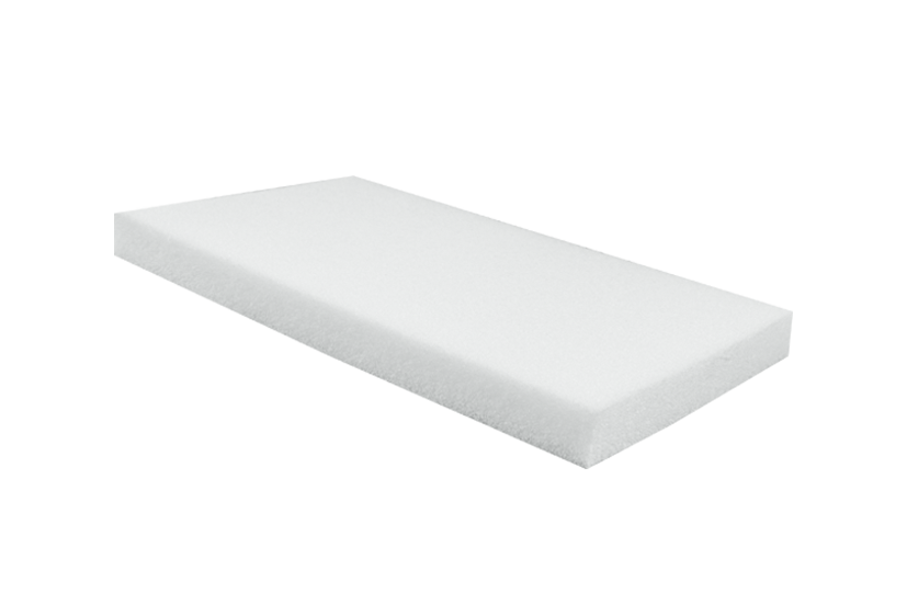 Angled view of a white, rectangular polymer block (item no. PE-900-KGK-20) for lifting vehicles.