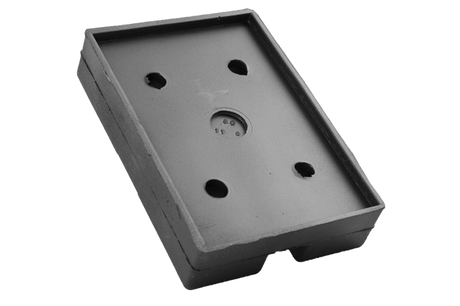Plato de goma compatible con elevadores SILENT, dimensiones 118 × 83 × 20 mm